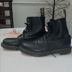 Dr. Martens Black Boots with Yellow Accents